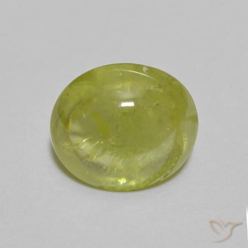 2.10ct Natural Medium Light Green Sphene, Oval, Transparent