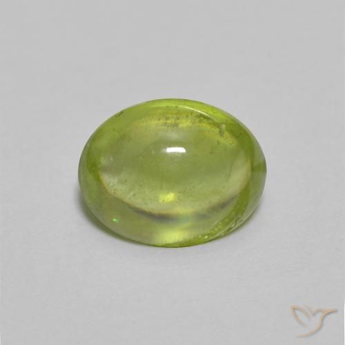 1.50ct Natural Olive Green Sphene, Oval, Transparent