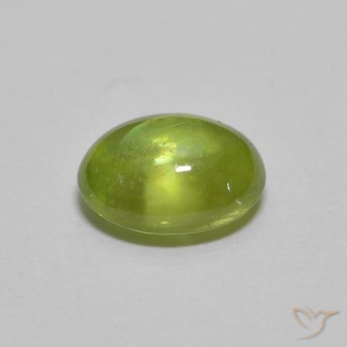 Sphene Gemstone in 7.5 x 6 mm Size for Sale, Sphene Stone in Olive Green Color