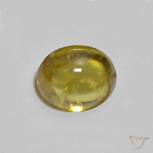 1.69 ct Yellow Sphene Stone, Natural Sphene in Oval Cabochon Shape for Sale
