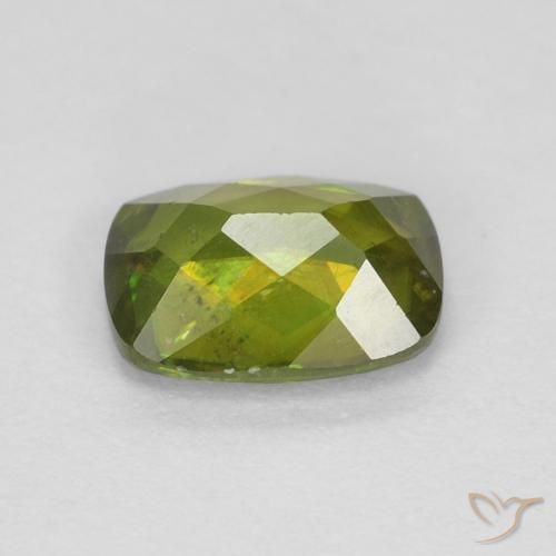 Sphene Gemstone in 5.9 x 4.5 mm Size for Sale, Sphene Stone in Forest Green Color
