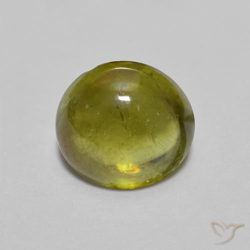 1.38ct Natural Warm Forest Green Sphene, Oval, Transparent