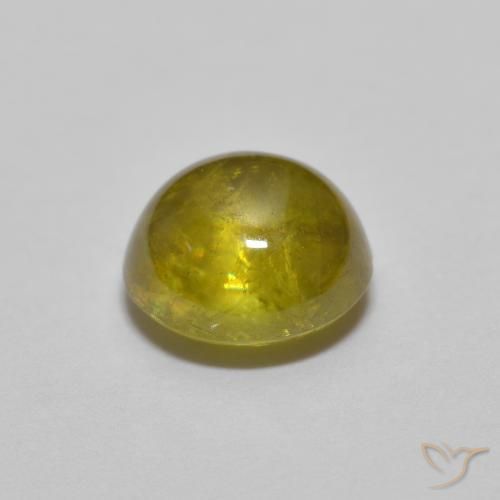 Sphene Gemstone in 6 x 6 mm (calibrated) Size for Sale, Sphene Stone in Medium Gold Color