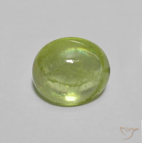1.31 ct Green Sphene, 6.8 x 6.1 mm Oval Cut From Sri Lanka, Photo A