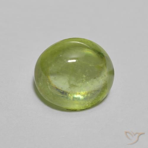 1.31 ct Green Sphene Stone, Natural Sphene in Oval Cabochon Shape for Sale