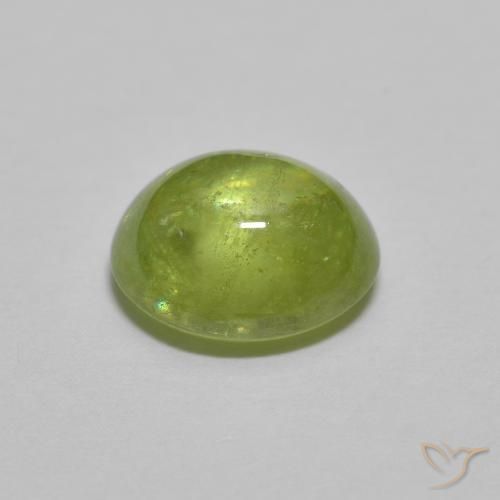 Sphene Gemstone in 6.8 x 6.1 mm Size for Sale, Sphene Stone in Medium Green Color