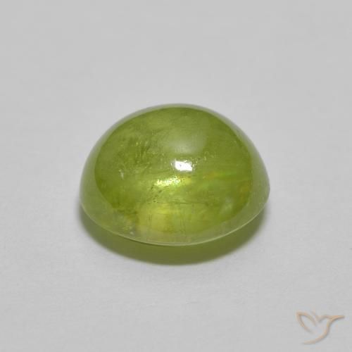 Sphene Gemstone in 6.8 x 6.2 mm Size for Sale, Sphene Stone in Bright Green Color