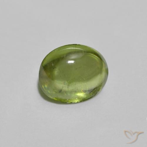 0.86 ct Green Sphene Stone, Natural Sphene in Oval Cabochon Shape for Sale