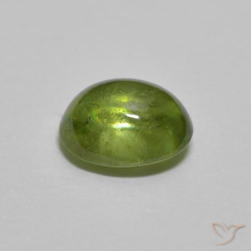 Sphene Gemstone in 6.1 x 5 mm Size for Sale, Sphene Stone in Light Lively Green Color