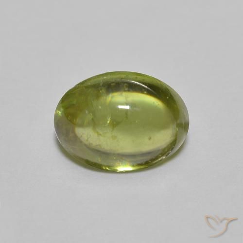 1.15ct Natural Lively Yellowish Green Sphene, Oval, Transparent