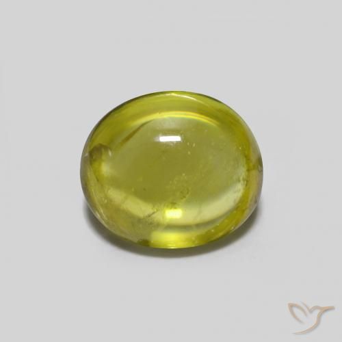 0.96ct Natural Warm Forest Green Sphene, Oval, Transparent