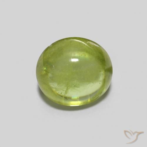 0.90ct Natural Bright Green Sphene, Oval, Transparent