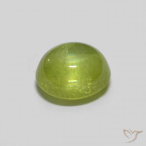 Sphene Gemstone in 5.6 x 5.1 mm Size for Sale, Sphene Stone in Bright Green Color