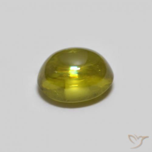 Sphene Gemstone in 5.5 x 4.6 mm Size for Sale, Sphene Stone in Yellowish Green Color