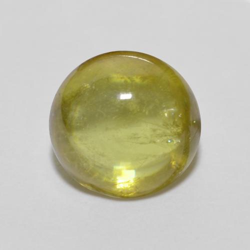 1.63 ct Green Sphene Gemstone, Sphene Gem in Oval Cabochon Shape for Sale.