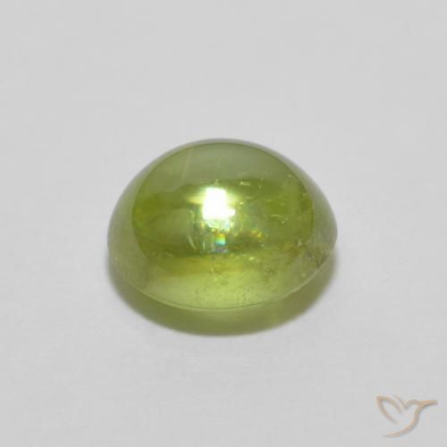 Sphene Gemstone in 5.9 x 5.6 mm Size for Sale, Sphene Stone in Light Lively Green Color