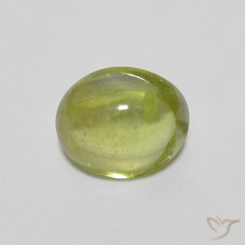 1.12ct Natural Olive Green Sphene, Oval, Transparent