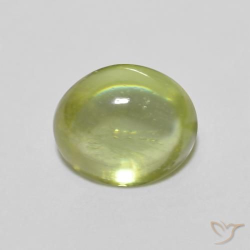 1.07ct Natural Warm Forest Green Sphene, Oval, Transparent