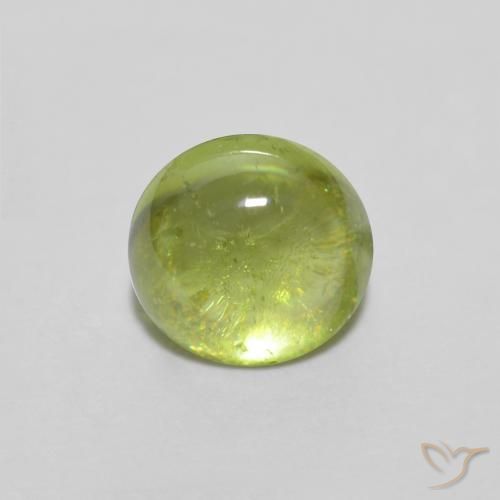 0.89ct Natural Yellowish Green Sphene, Oval, Transparent