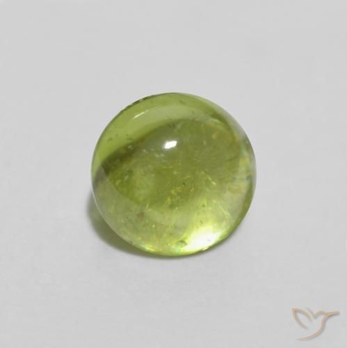 0.89 ct Green Sphene Stone, Natural Sphene in Oval Cabochon Shape for Sale