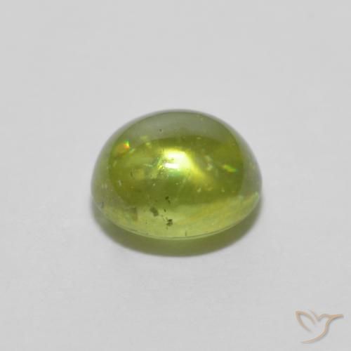 Sphene Gemstone in 5.6 x 5.3 mm Size for Sale, Sphene Stone in Yellowish Green Color