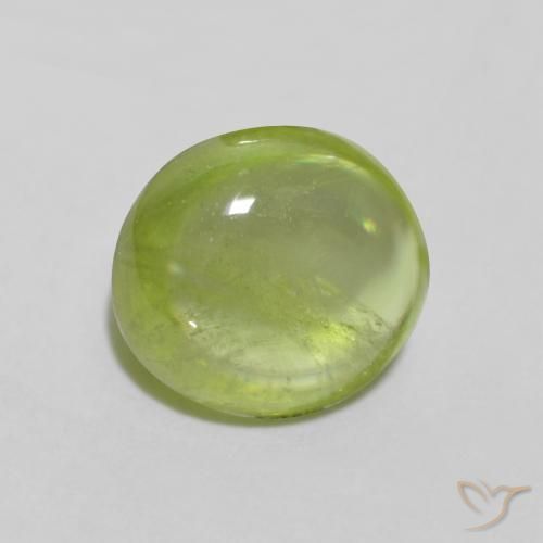1.16 ct Green Sphene Stone, Natural Sphene in Oval Cabochon Shape for Sale