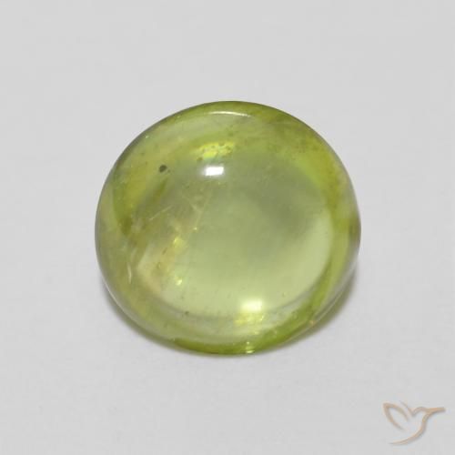 1.16ct Natural Olive Green Sphene, Oval, Transparent