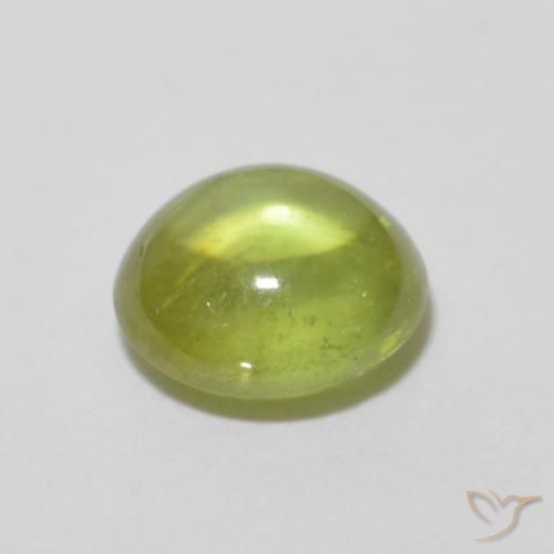 Sphene Gemstone in 6.5 x 6.3 mm Size for Sale, Sphene Stone in Olive Green Color