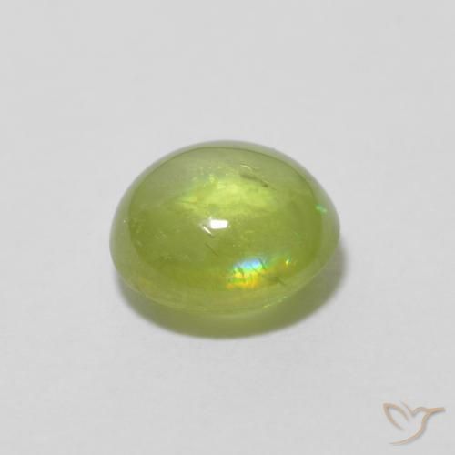 Sphene Gemstone in 5.8 x 5.5 mm Size for Sale, Sphene Stone in Medium Green Color