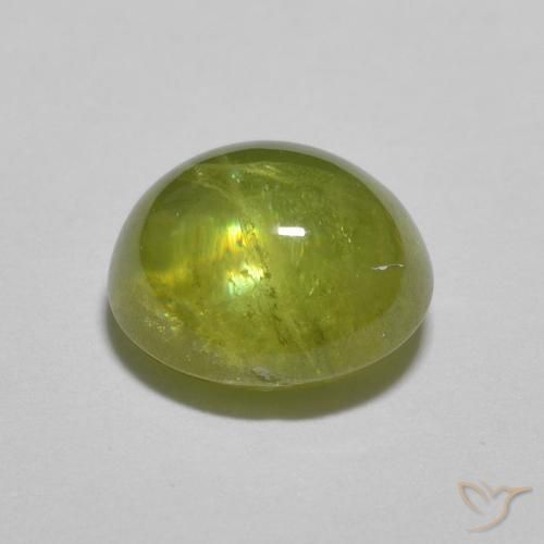 Sphene Gemstone in 7.3 x 6.6 mm Size for Sale, Sphene Stone in Medium Green Color
