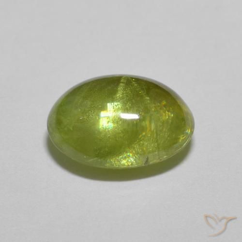 Sphene Gemstone in 7.3 x 5.8 mm Size for Sale, Sphene Stone in Olive Green Color