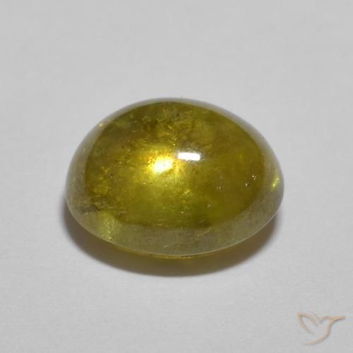 Sphene Gemstone in 7.4 x 6.6 mm Size for Sale, Sphene Stone in Earthy Gold Color