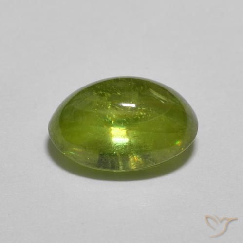 Sphene Gemstone in 7.4 x 5.3 mm Size for Sale, Sphene Stone in Medium Dark-Green Color