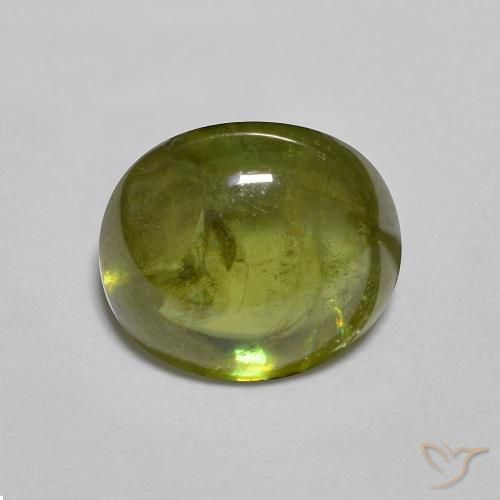 2.17ct Natural Medium Green Sphene, Oval, Transparent