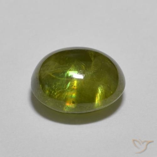 Sphene Gemstone in 8 x 6.9 mm Size for Sale, Sphene Stone in Medium Green Color