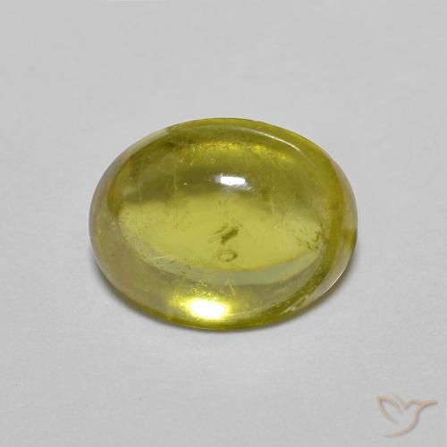 1.62ct Natural Yellowish Green Sphene, Oval, Transparent