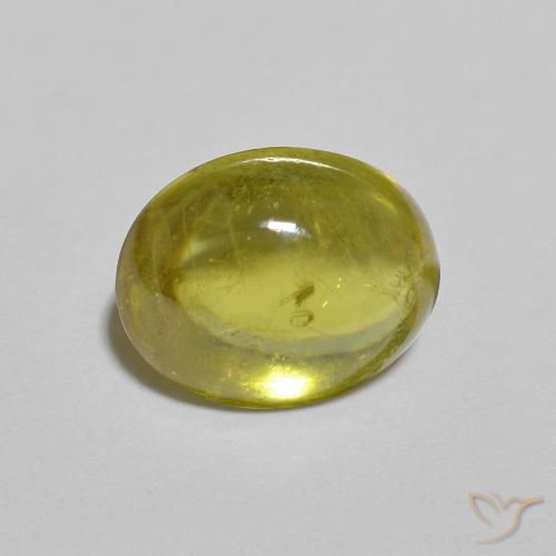 1.62 ct Green Sphene Stone, Natural Sphene in Oval Cabochon Shape for Sale