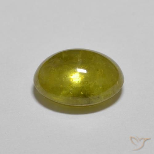Sphene Gemstone in 8 x 6 mm (calibrated) Size for Sale, Sphene Stone in Yellowish Green Color