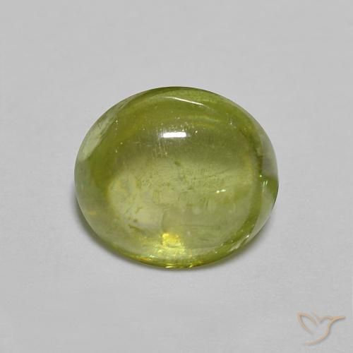 1.41ct Natural Olive Green Sphene, Oval, Transparent