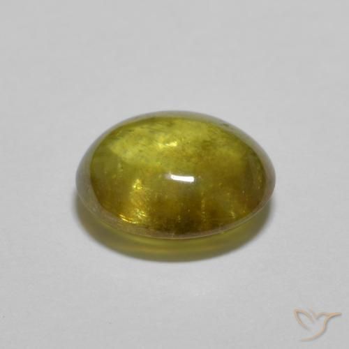 Sphene Gemstone in 6.9 x 6.1 mm Size for Sale, Sphene Stone in Deep Golden Brown Color