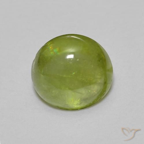 Sphène Ovale en damier des États-Unis 1,52 ct, dimension 6,6 x 6,3mm, pureté Transparent, pierre gemme naturelle Non traité, 1 pièce de sphène de couleur Vert clair, dureté Mohs de 5 à 5.5, Photo A