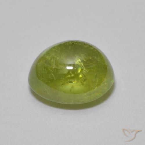 Sphene Gemstone in 7 x 6 mm Size for Sale, Sphene Stone in Bright Green Color