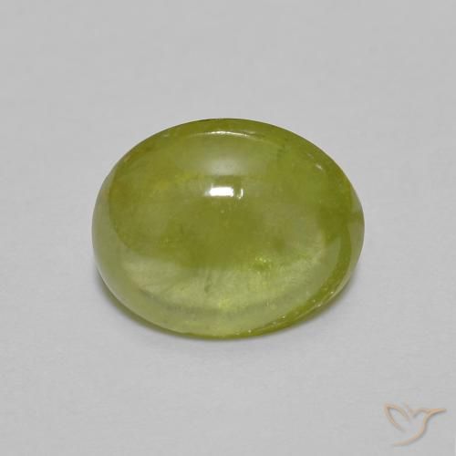 2.03ct Natural Olive Green Sphene, Oval, Transparent