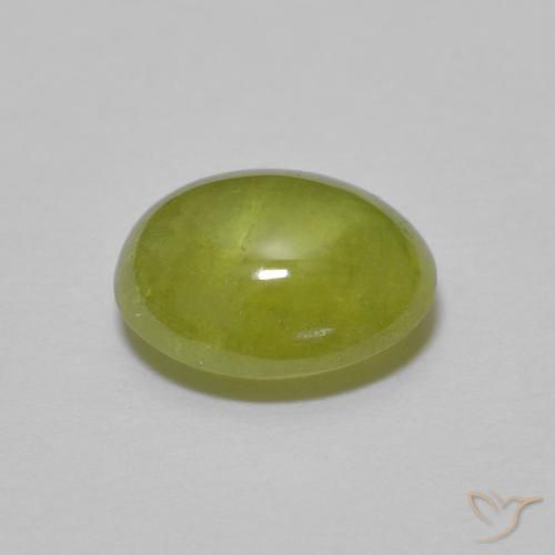 Sphene Gemstone in 8.2 x 6.9 mm Size for Sale, Sphene Stone in Olive Green Color