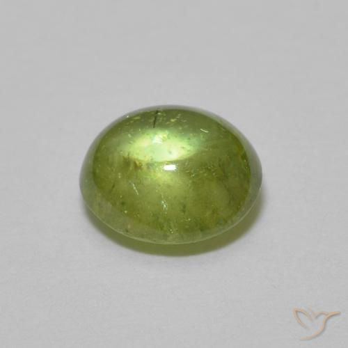 Sphene Gemstone in 6.1 x 5.7 mm Size for Sale, Sphene Stone in Light Lively Green Color