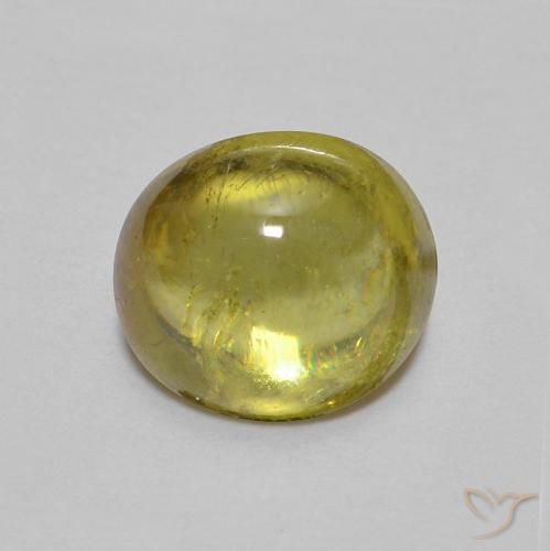 1.47ct Natural Yellowish Green Sphene, Oval, Transparent