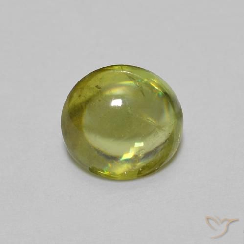 0.94ct Natural Warm Forest Green Sphene, Oval, Transparent