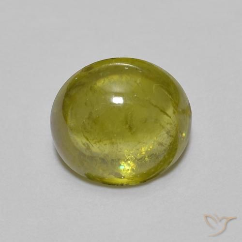 1.45ct Natural Medium Green Sphene, Oval, Transparent