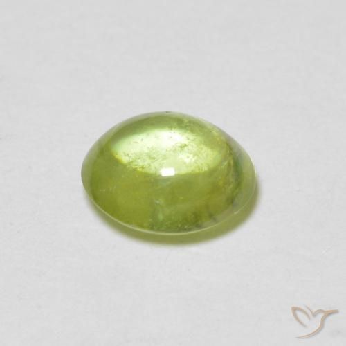 Sphene Gemstone in 5.9 x 5 mm Size for Sale, Sphene Stone in Light Lively Green Color