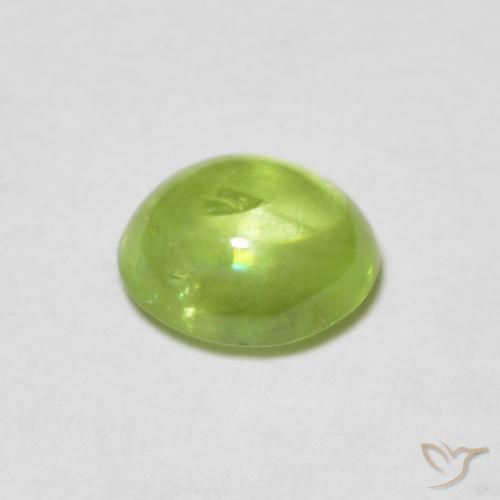 Sphene Gemstone in 6.1 x 5.2 mm Size for Sale, Sphene Stone in Light Lively Green Color